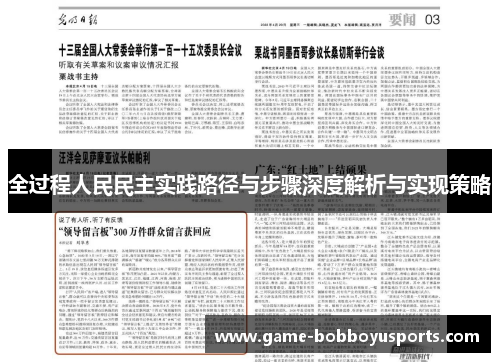全过程人民民主实践路径与步骤深度解析与实现策略